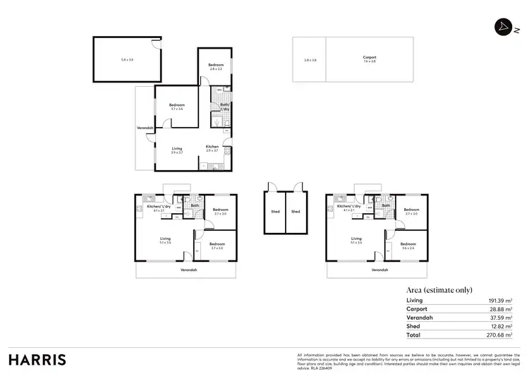 Floorplan of Homely block of units listing, 34 Montgomerie Terrace, Streaky Bay SA 5680