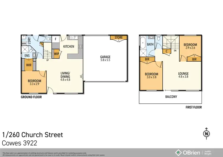 Floorplan of Homely townhouse listing, 1/260 Church Street, Cowes VIC 3922