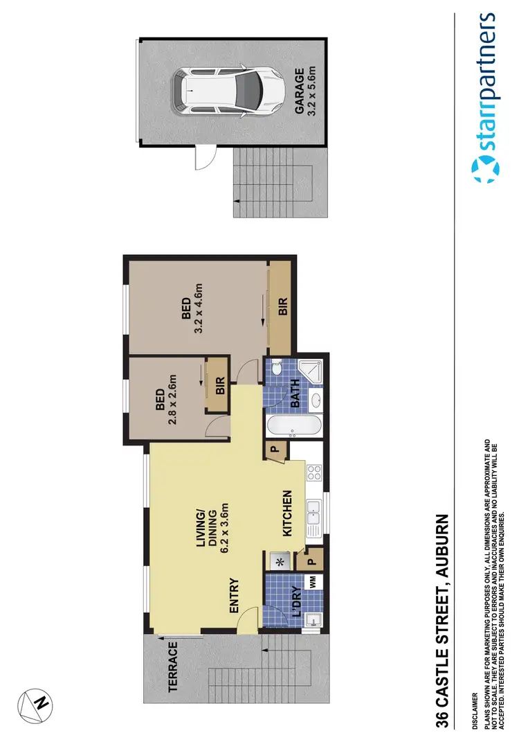 Floorplan of Homely townhouse listing, 36 Castle Street, Auburn NSW 2144