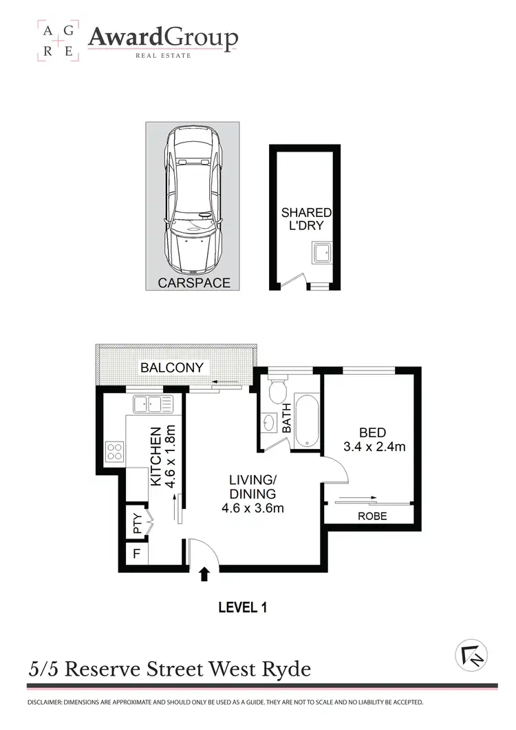 Floorplan of Homely unit listing, 5/5 Reserve Street, West Ryde NSW 2114