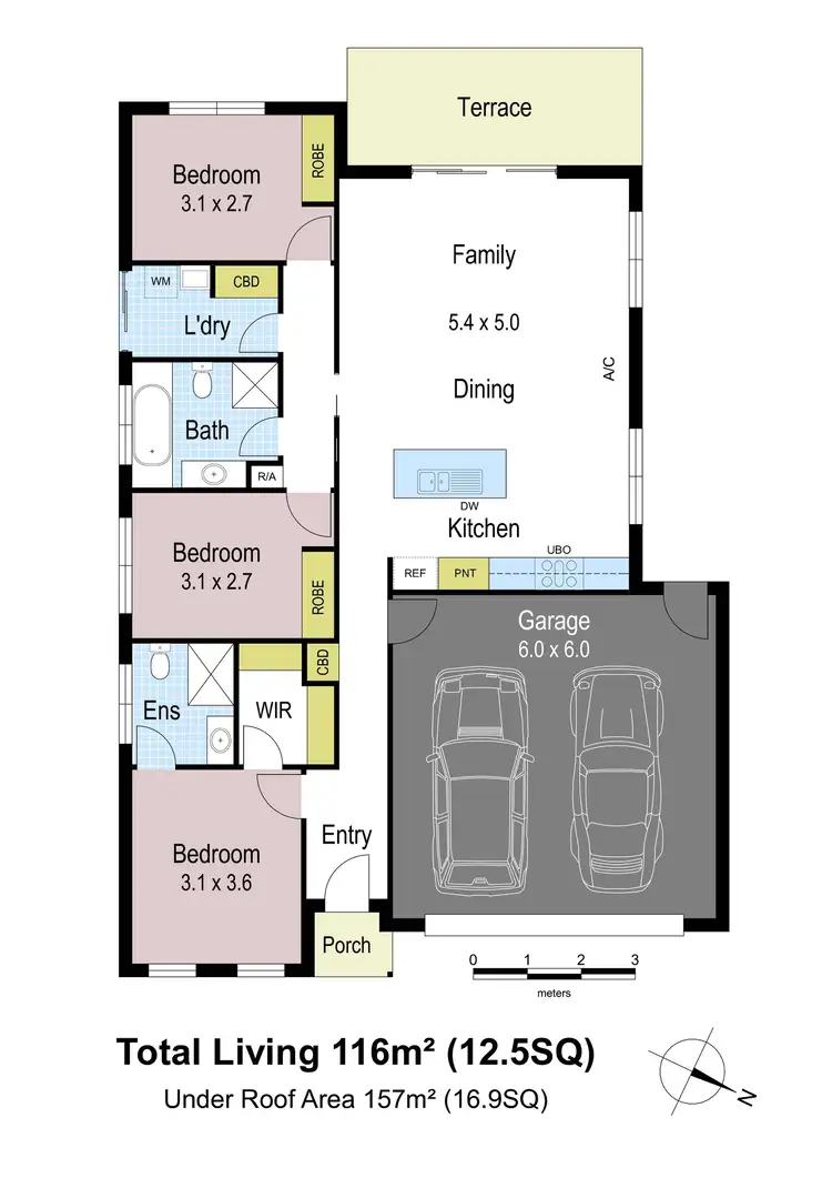 Floorplan of Homely unit listing, 2/1 Hatfield Drive, Drouin VIC 3818