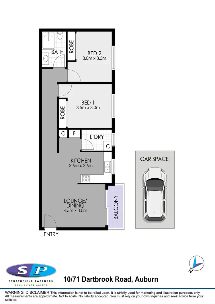 Floorplan of Homely apartment listing, 10/71 Dartbrook Road, Auburn NSW 2144