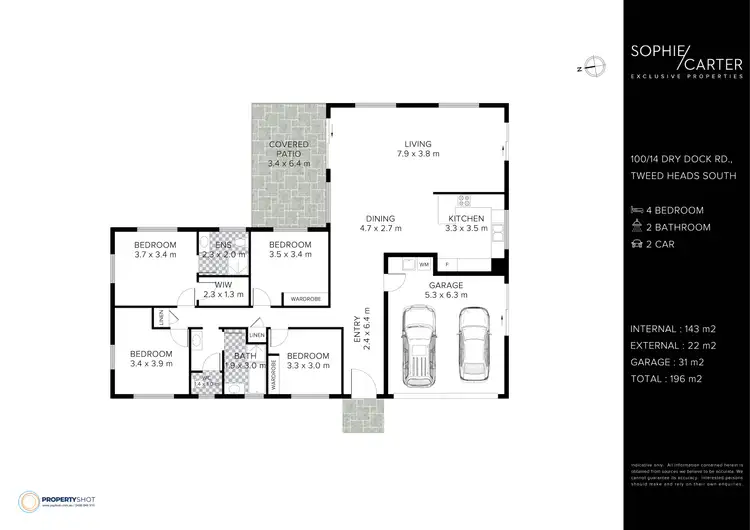 Floorplan of Homely unit listing, 14/100 Dry Dock Road, Tweed Heads South NSW 2486