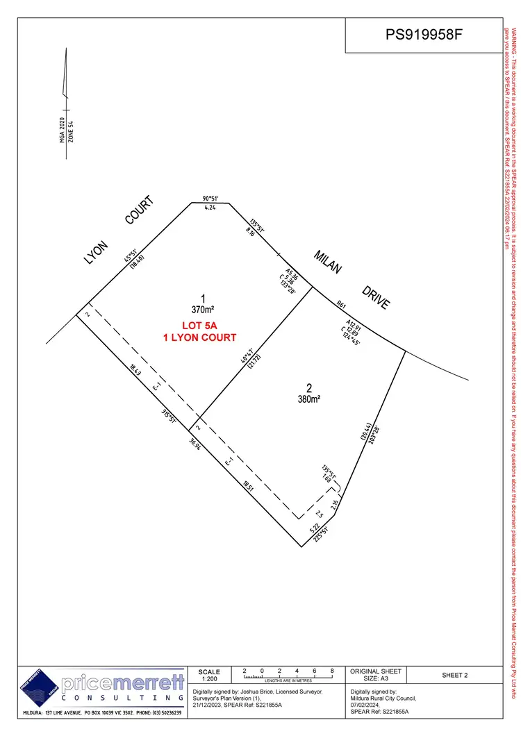 Floorplan of Homely land listing, LOT 5a, 1 Lyon Court, Irymple VIC 3498