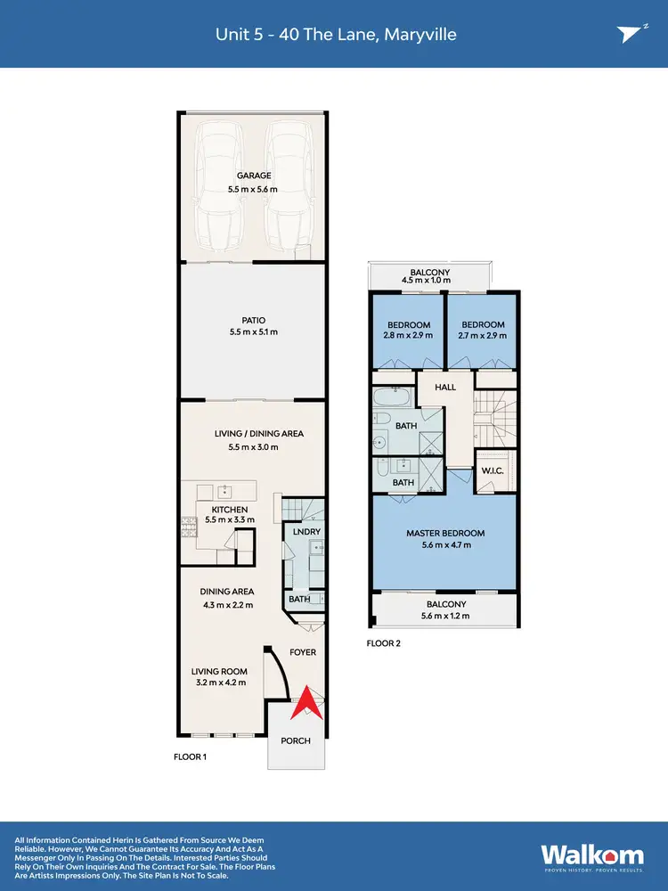 Floorplan of Homely townhouse listing, 5/40 The Lane, Maryville NSW 2293