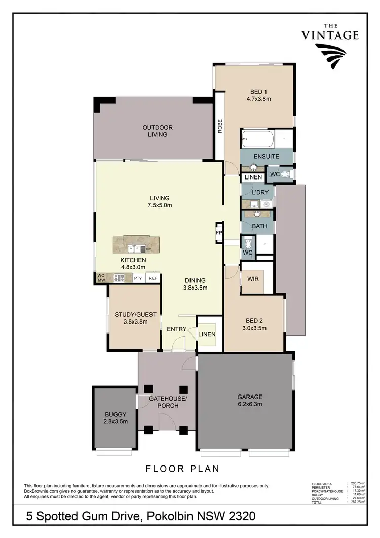Floorplan of Homely house listing, 5 Spotted Gum Drive, Pokolbin NSW 2320