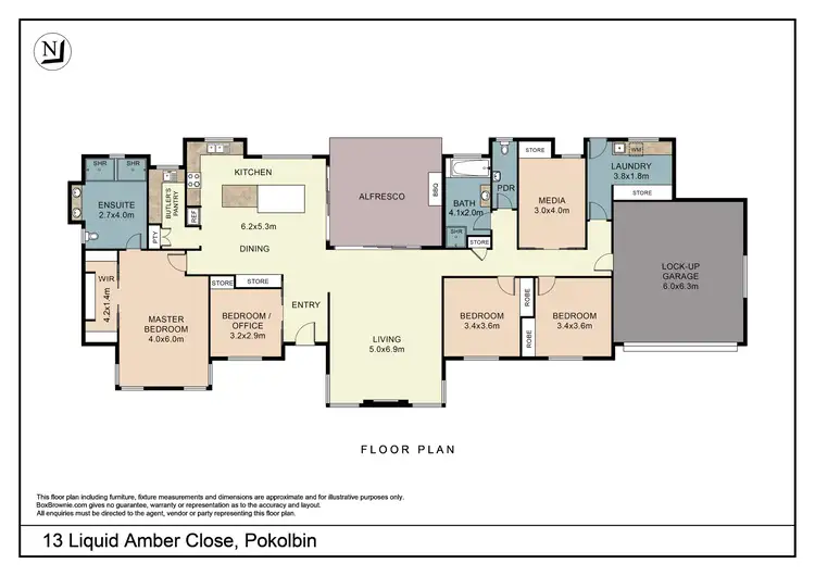 Floorplan of Homely house listing, 13 Liquid Amber Close, Pokolbin NSW 2320
