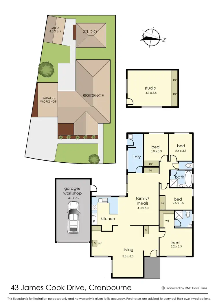 Floorplan of Homely house listing, 43 James Cook Drive, Cranbourne VIC 3977