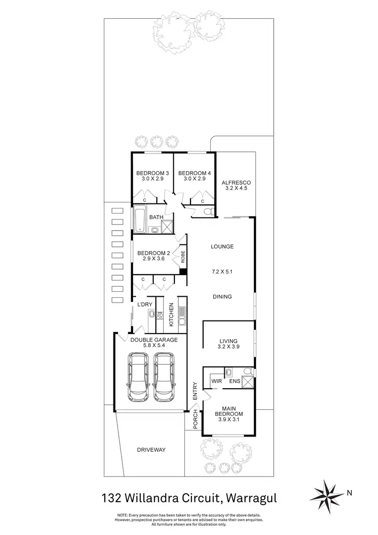 Floorplan of Homely house listing, 132 Willandra Circuit, Warragul VIC 3820