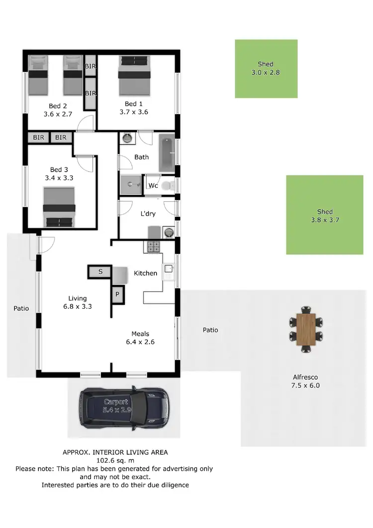 Floorplan of Homely house listing, 17 Cook Place, Wodonga VIC 3690