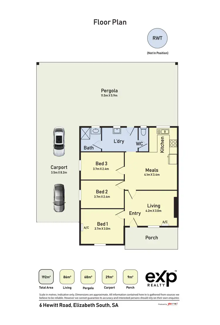 Floorplan of Homely house listing, 6 Hewitt Road, Elizabeth South SA 5112