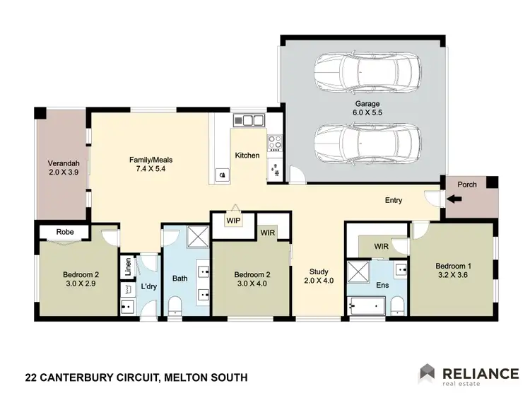 Floorplan of Homely house listing, 22 Canterbury Circuit, Melton South VIC 3338