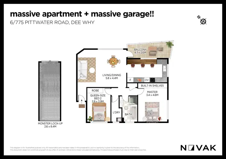 Floorplan of Homely apartment listing, 6/775 Pittwater Road, Dee Why NSW 2099