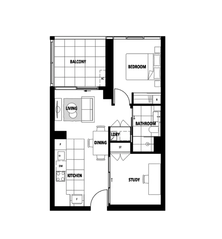 Floorplan of Homely apartment listing, 2005/2 Grazier Lane, Belconnen ACT 2617