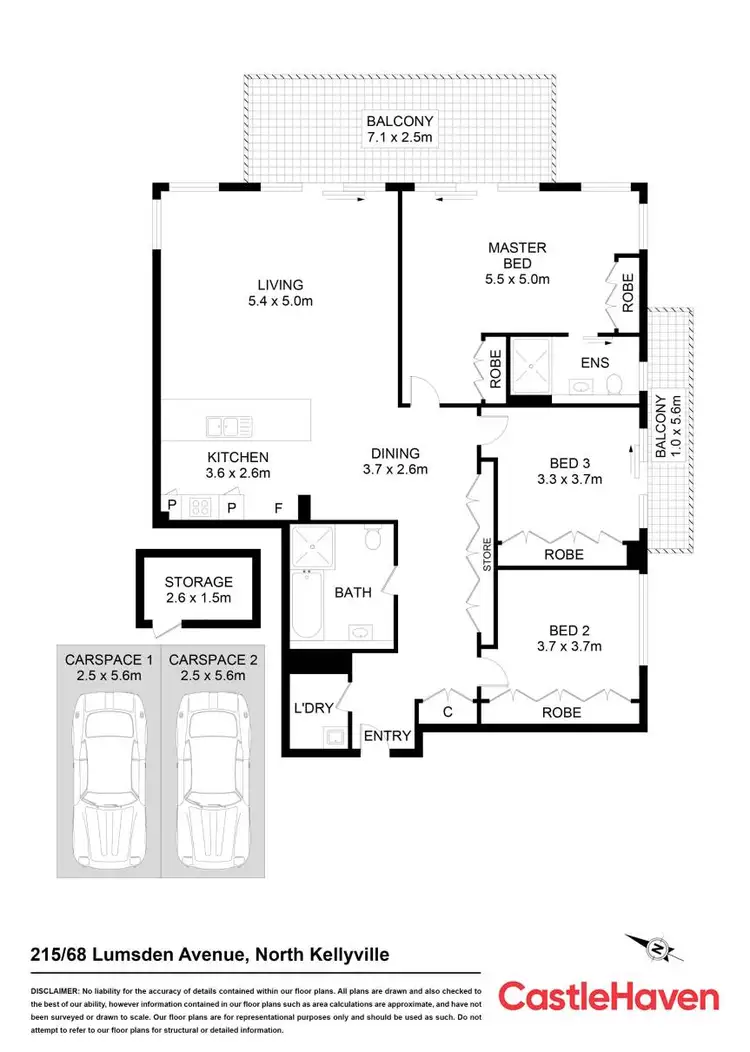 Floorplan of Homely apartment listing, 215/68 Lumsden Avenue, North Kellyville NSW 2155