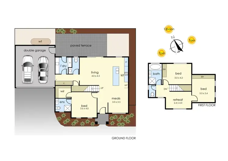 Floorplan of Homely townhouse listing, 2/45 Screen Street, Frankston VIC 3199