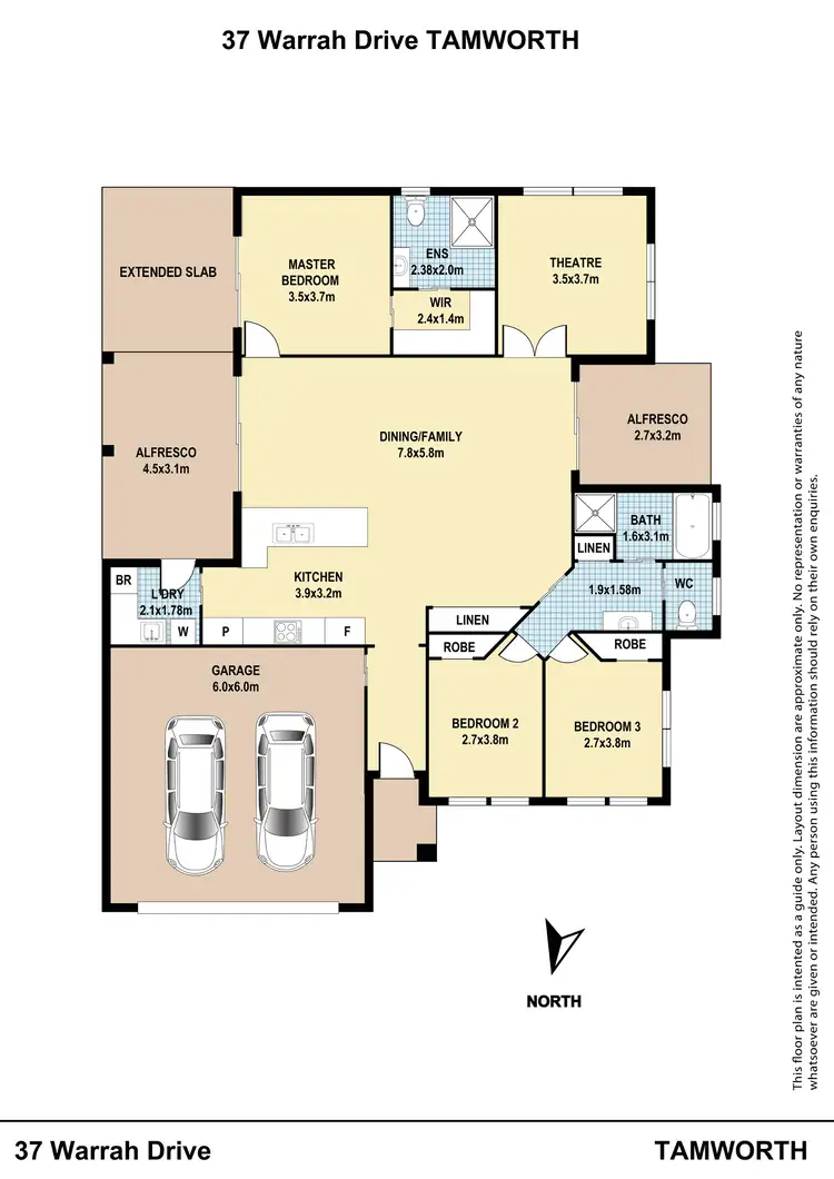 Floorplan of Homely house listing, 37 Warrah Drive, Tamworth NSW 2340