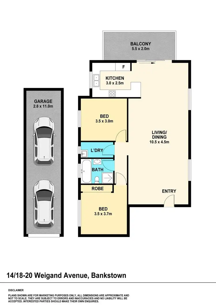 Floorplan of Homely apartment listing, 14/18 Weigand Avenue, Bankstown NSW 2200