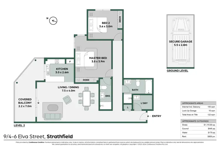 Floorplan of Homely apartment listing, 9/4-6 Elva Street, Strathfield NSW 2135