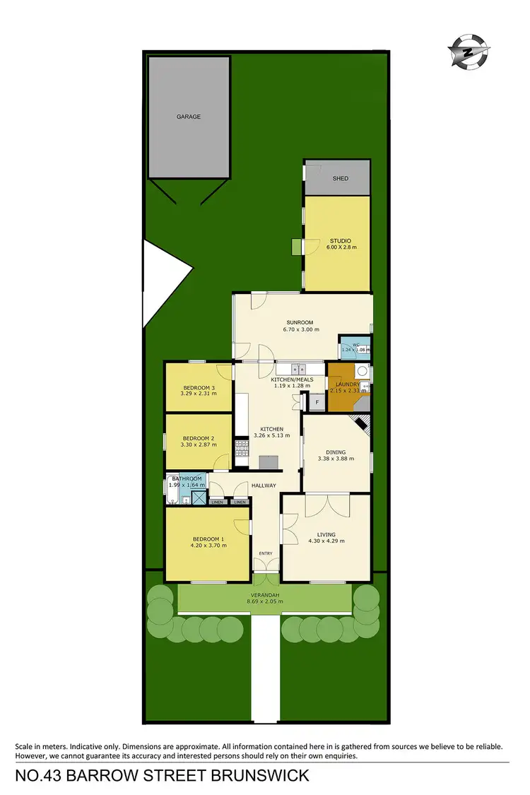 Floorplan of Homely house listing, 43 Barrow Street, Brunswick VIC 3056