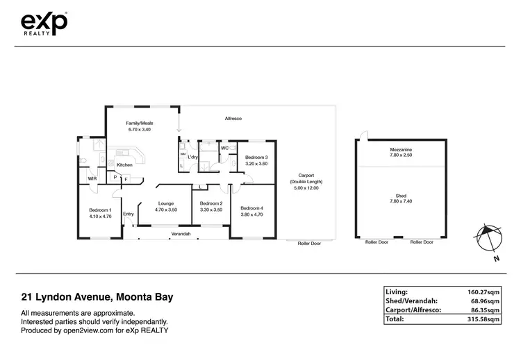 Floorplan of Homely house listing, 21 Lyndon Avenue, Moonta Bay SA 5558