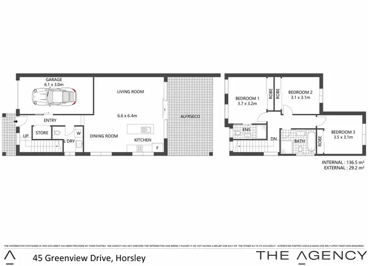 Floorplan of Homely semi-detached listing, 45A & 45B Greenview Drive, Horsley NSW 2530