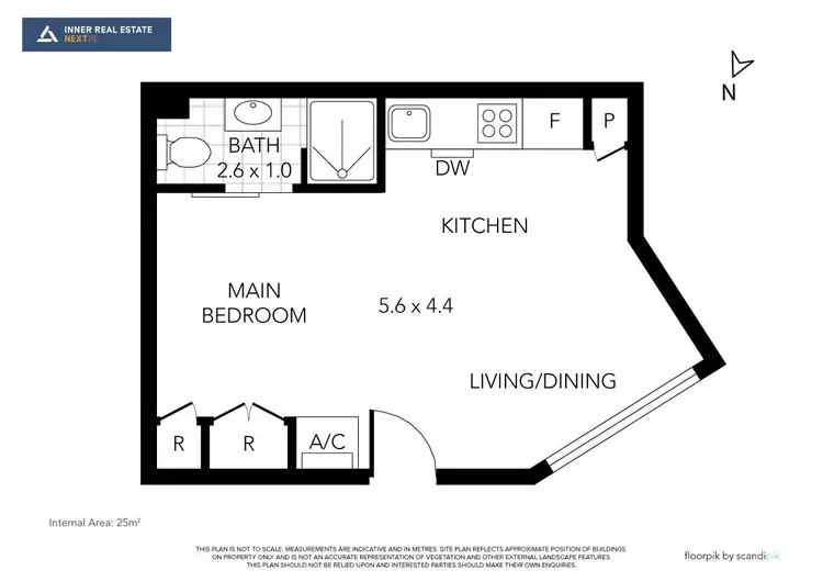 Floorplan of Homely studio listing, 1619/480 Collins Street, Melbourne VIC 3000