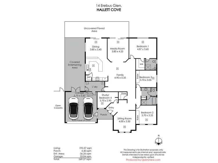 Floorplan of Homely house listing, 14 Erebus Glen, Hallett Cove SA 5158