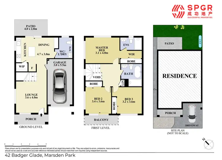 Floorplan of Homely townhouse listing, 42 Badger Glade, Marsden Park NSW 2765