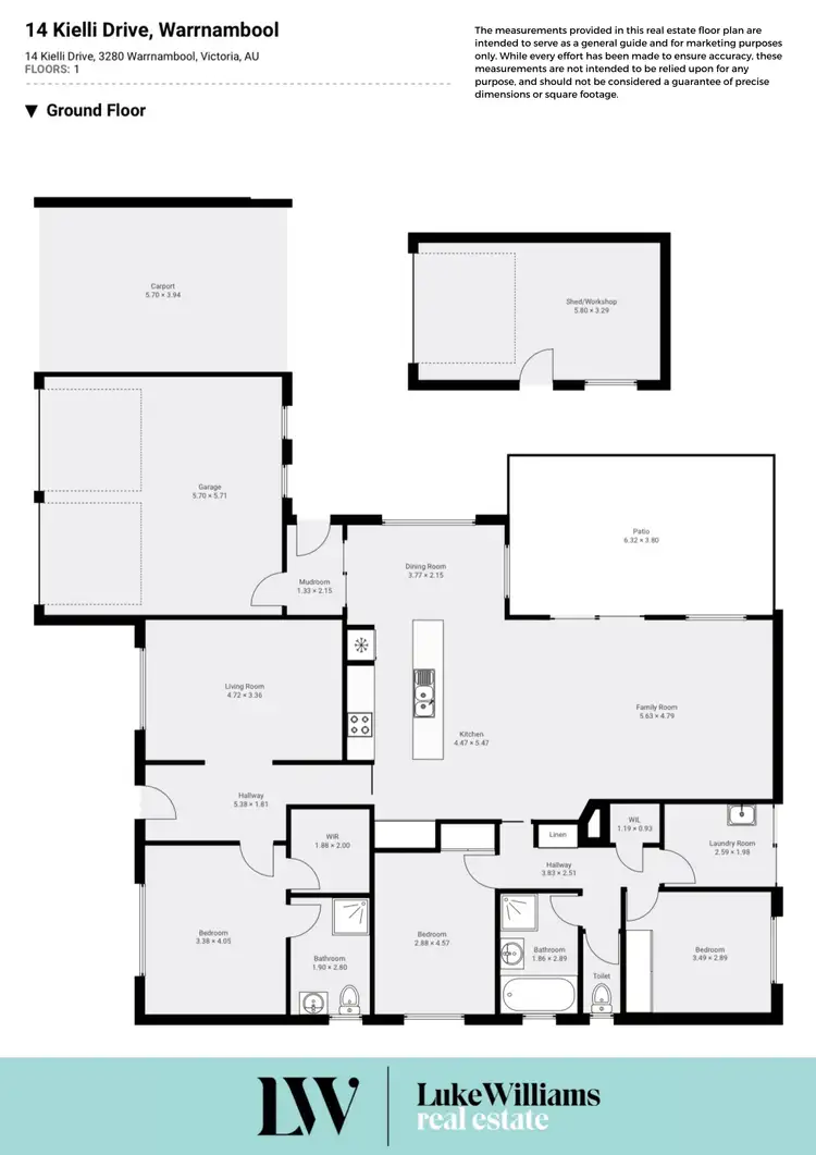 Floorplan of Homely house listing, 14 Kielli Drive, Warrnambool VIC 3280