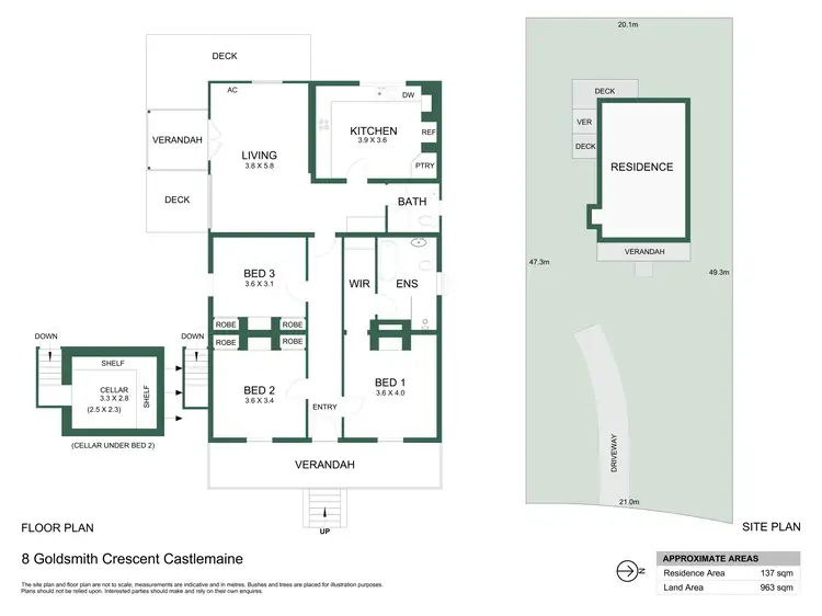 Floorplan of Homely house listing, 8 Goldsmith Crescent, Castlemaine VIC 3450