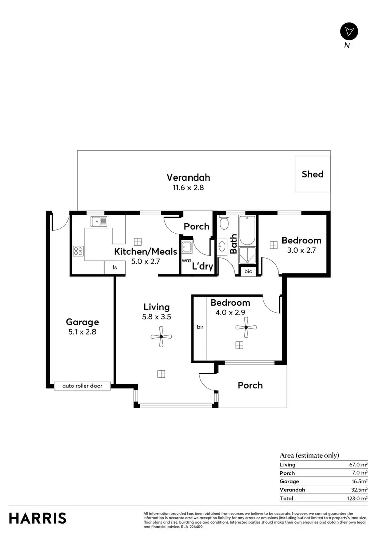 Floorplan of Homely unit listing, 2/15 Sixth Avenue, Glenelg East SA 5045