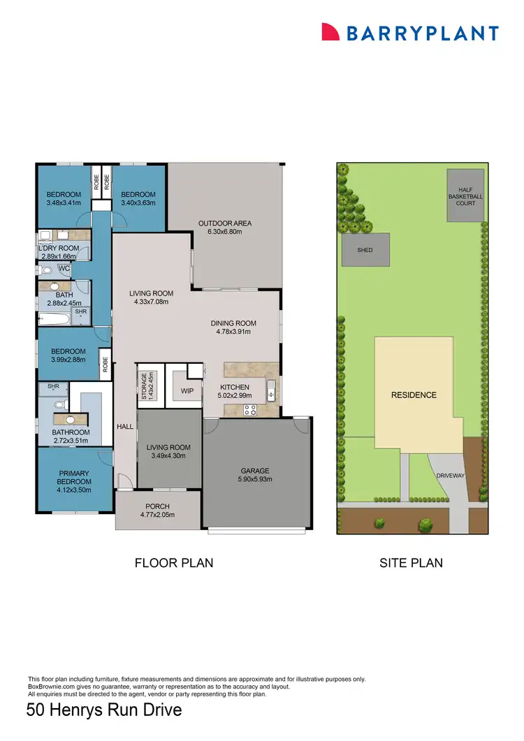 Floorplan of Homely house listing, 50 Henrys Run Drive, Mildura VIC 3500