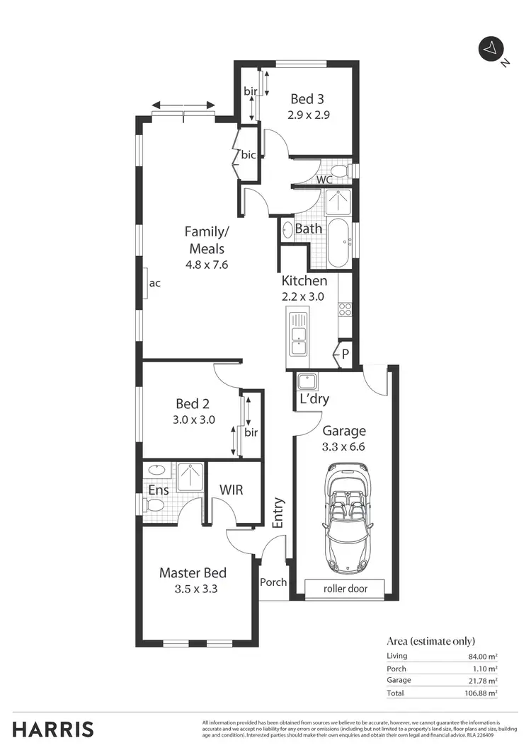 Floorplan of Homely house listing, 2 Wyatt Road, Direk SA 5110