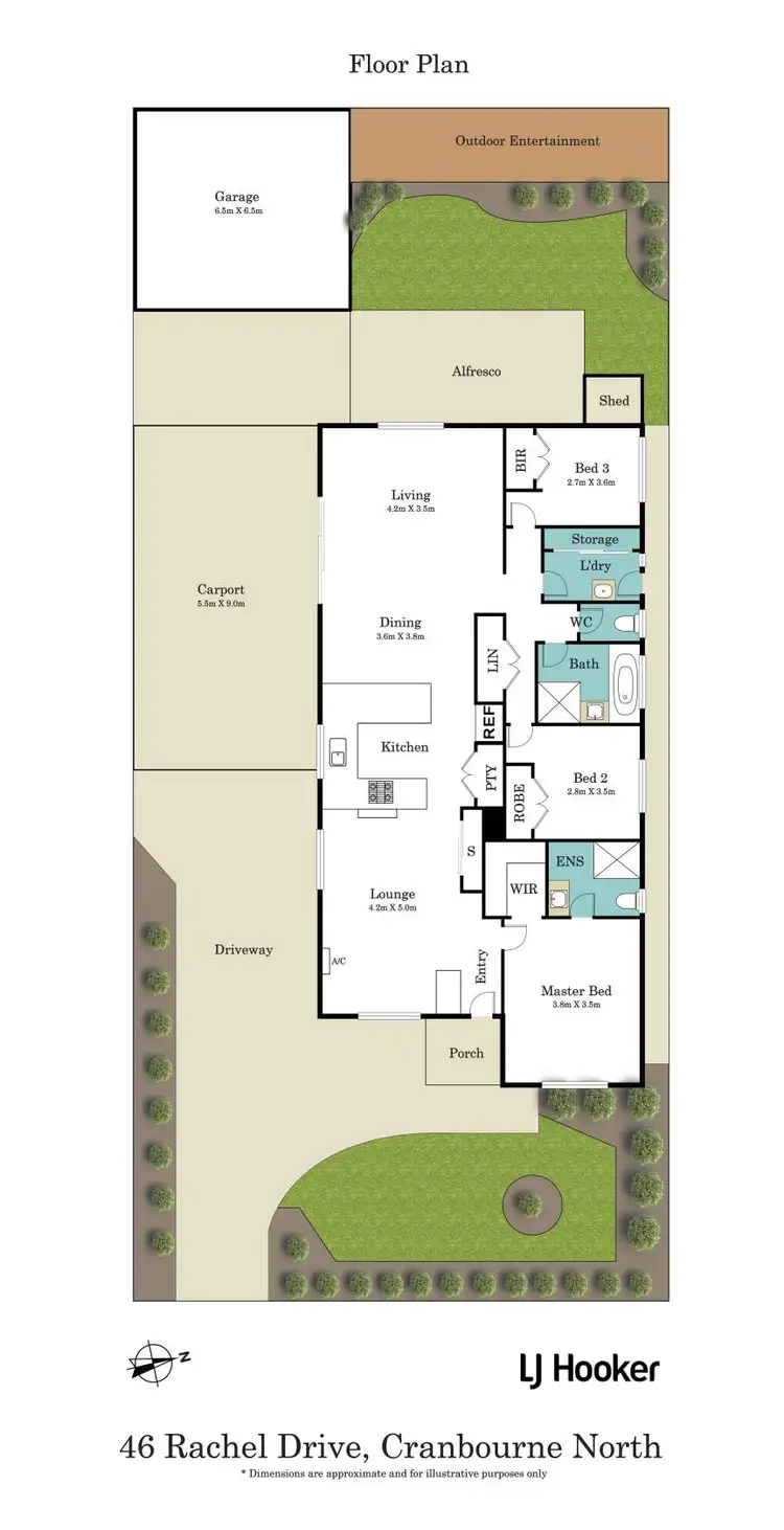 Floorplan of Homely house listing, 46 Rachel Drive, Cranbourne North VIC 3977