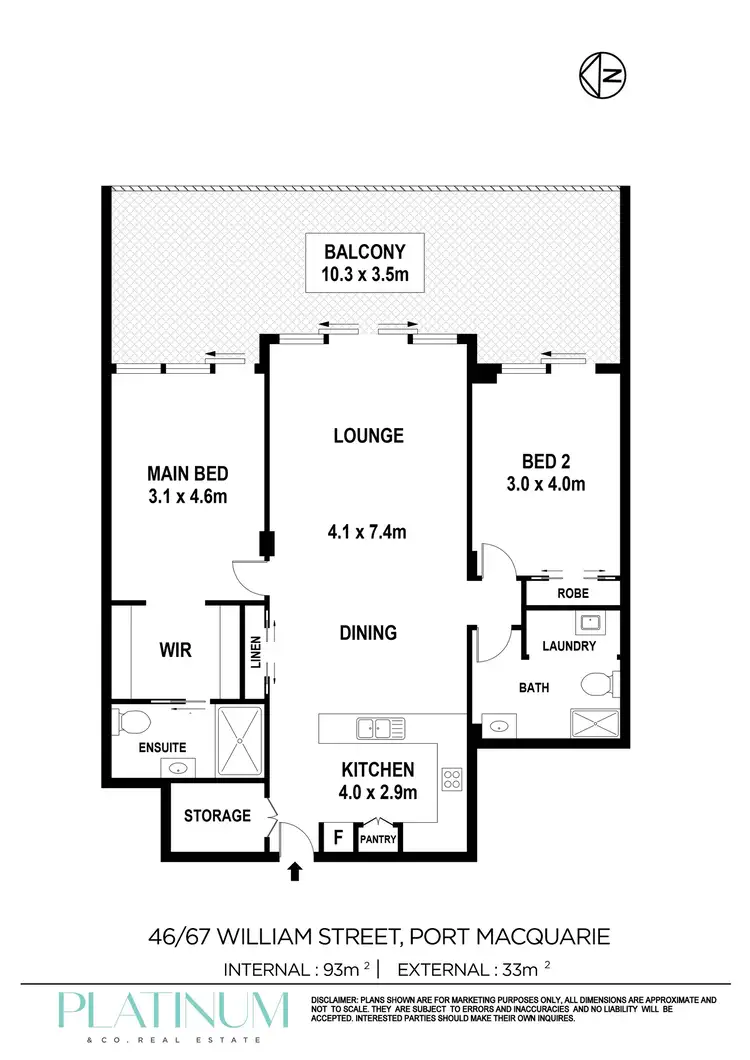 Floorplan of Homely apartment listing, 46/67 William Street, Port Macquarie NSW 2444