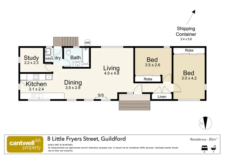 Floorplan of Homely house listing, 8 Little Fryers Street, Guildford VIC 3451