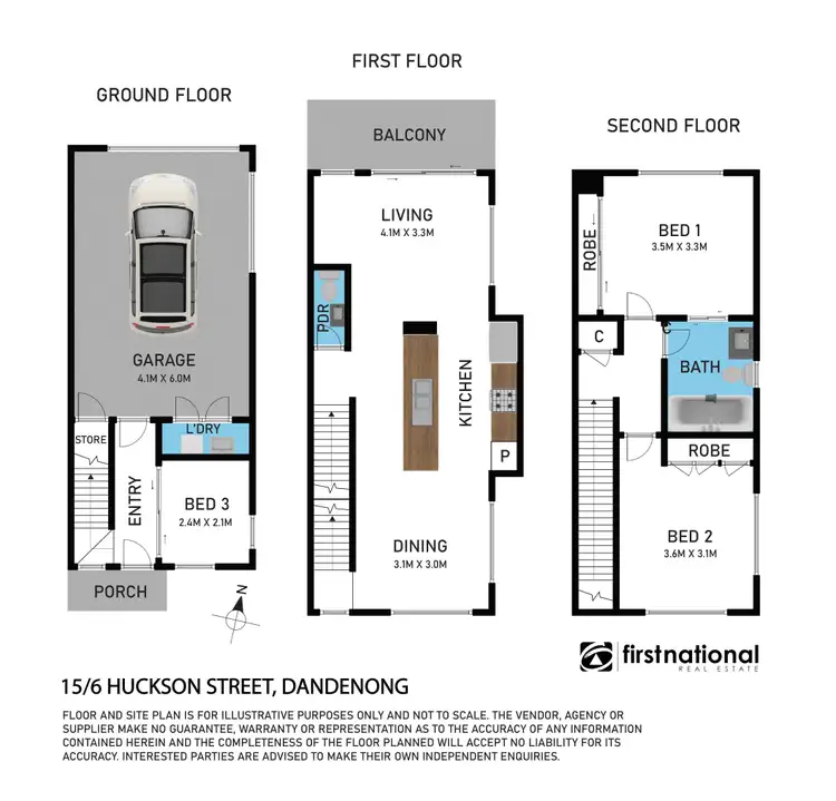 Floorplan of Homely townhouse listing, 15/6 Huckson Street, Dandenong VIC 3175