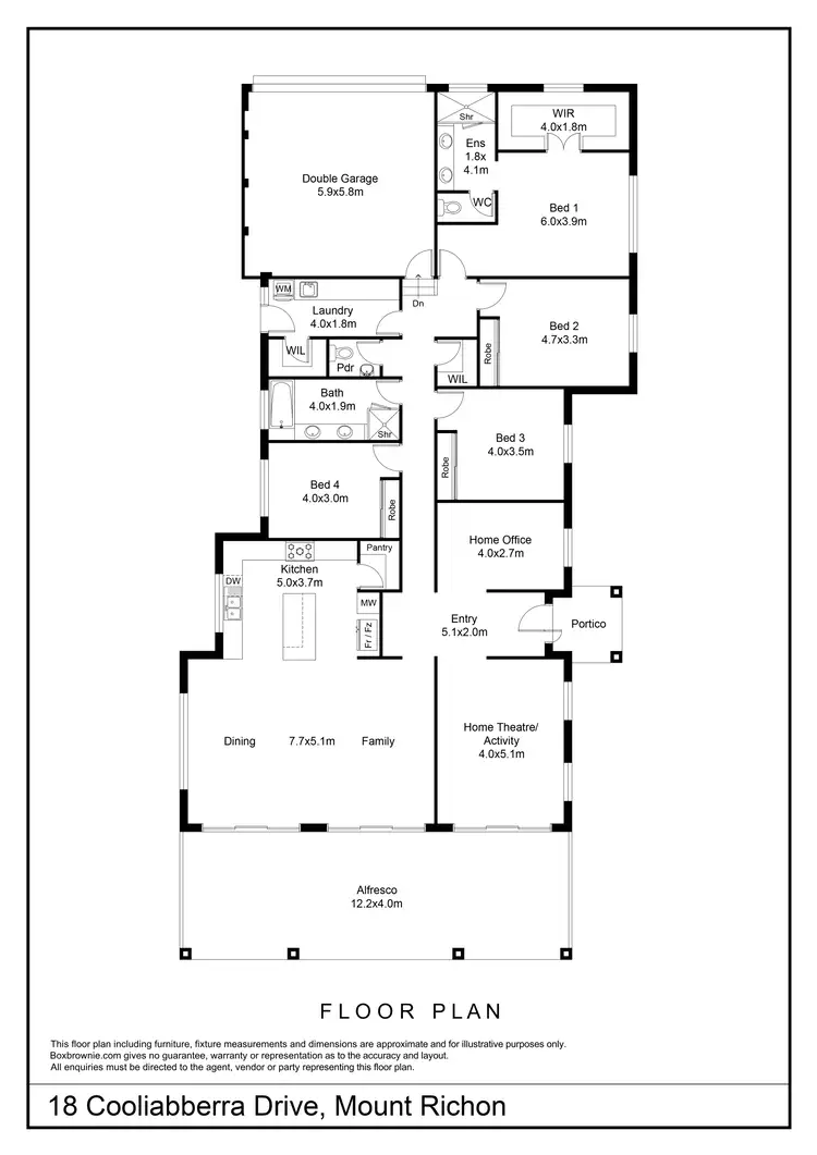 Floorplan of Homely house listing, 18 Cooliabberra Drive, Mount Richon WA 6112