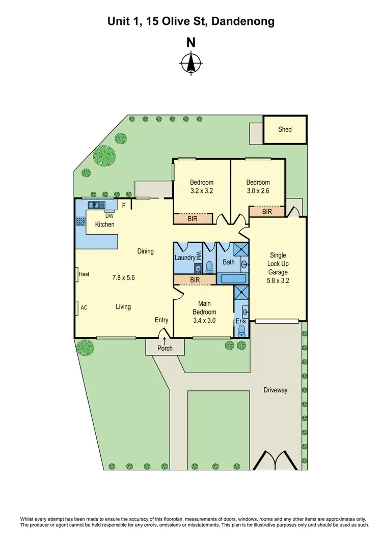 Floorplan of Homely unit listing, 1/15 Olive Street, Dandenong VIC 3175