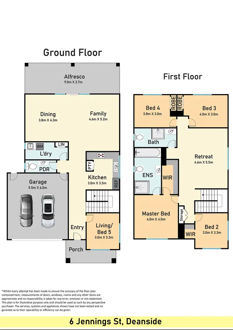 Floorplan of Homely house listing, 6 Jennings Street, Deanside VIC 3336