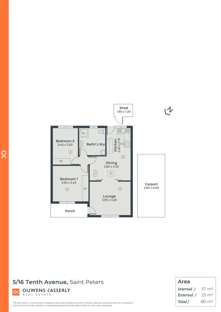 Floorplan of Homely unit listing, 5/16 Tenth Avenue, St Peters SA 5069