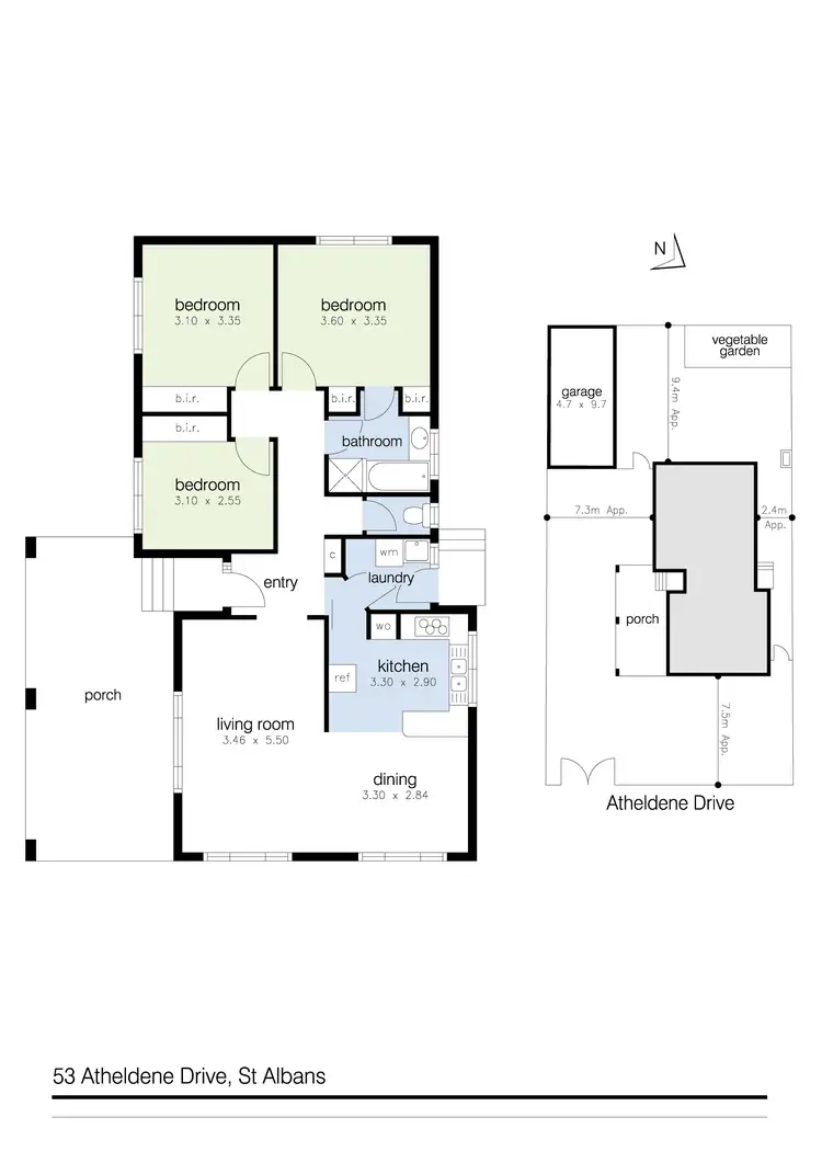Floorplan of Homely house listing, 53 Atheldene Drive, St Albans VIC 3021
