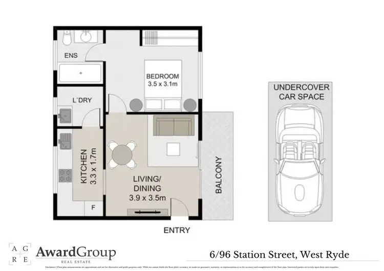 Floorplan of Homely unit listing, 6/96 Station Street, West Ryde NSW 2114