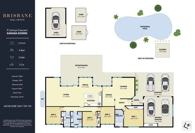 Floorplan of Homely house listing, 2 Bungaree Place, Karana Downs QLD 4306