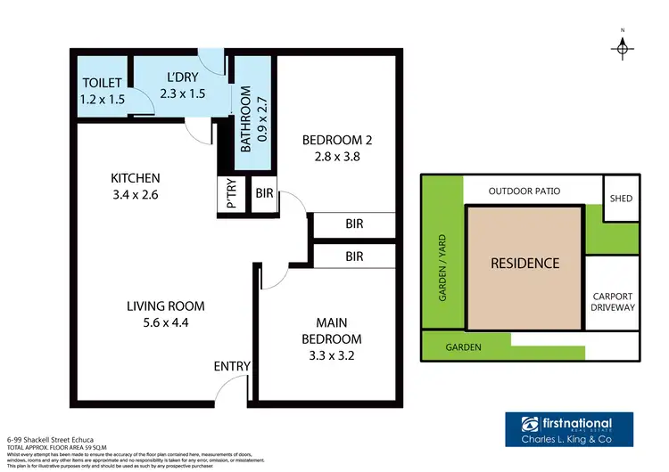 Floorplan of Homely unit listing, 6/99-101 Shackell Street, Echuca VIC 3564