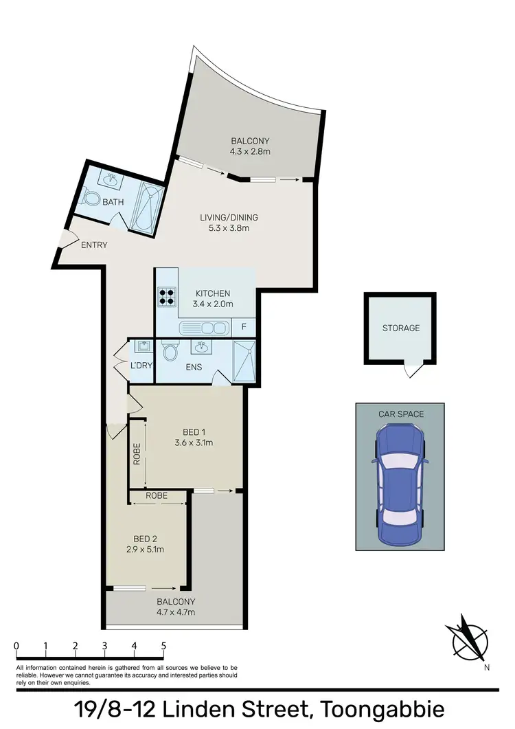 Floorplan of Homely apartment listing, 19/8-12 Linden Street, Toongabbie NSW 2146
