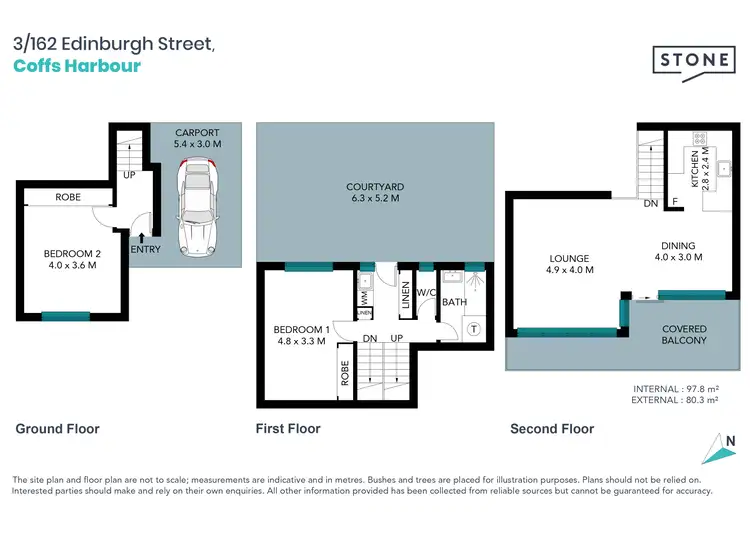Floorplan of Homely townhouse listing, 3/162 Edinburgh Street, Coffs Harbour NSW 2450