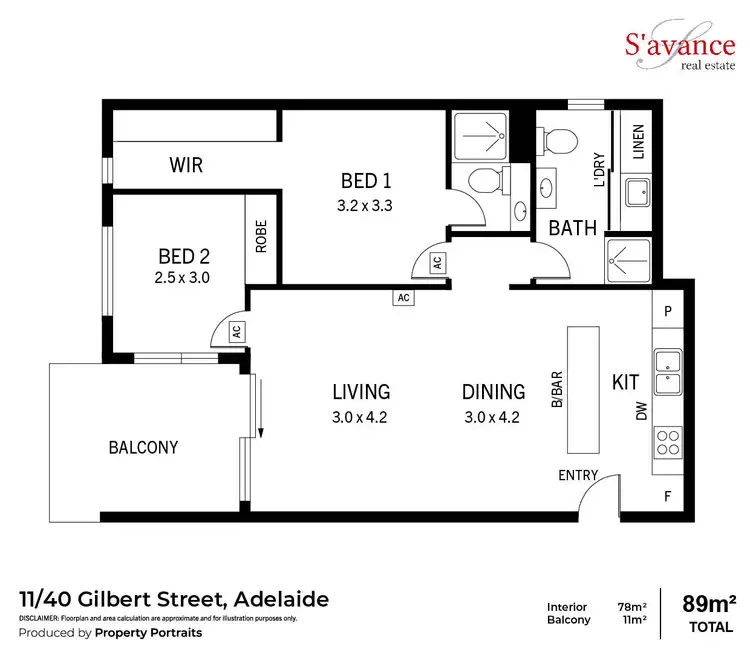 Floorplan of Homely apartment listing, 11/40 Gilbert Street, Adelaide SA 5000