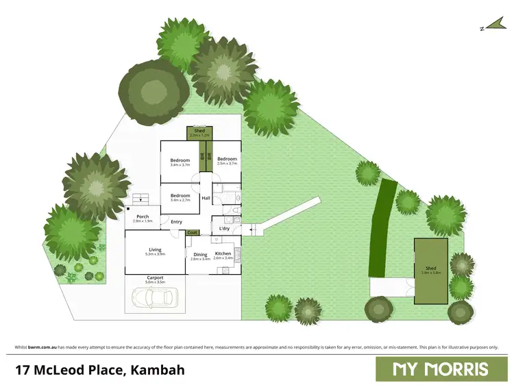 Floorplan of Homely house listing, 17 McLeod Place, Kambah ACT 2902